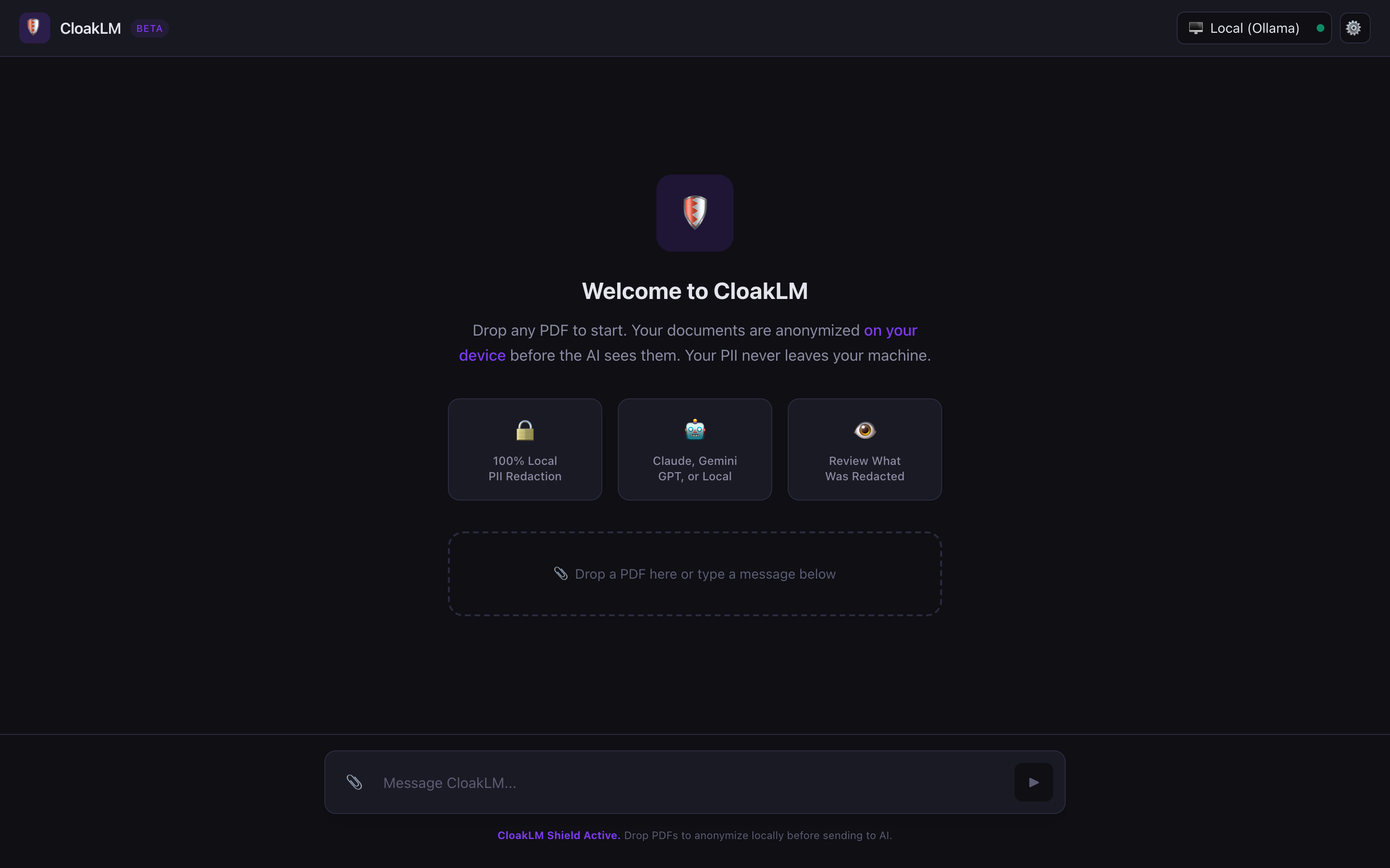 CloakLM Application Interface